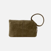 Hobo Sable Polished Leather Clutch Wristlet