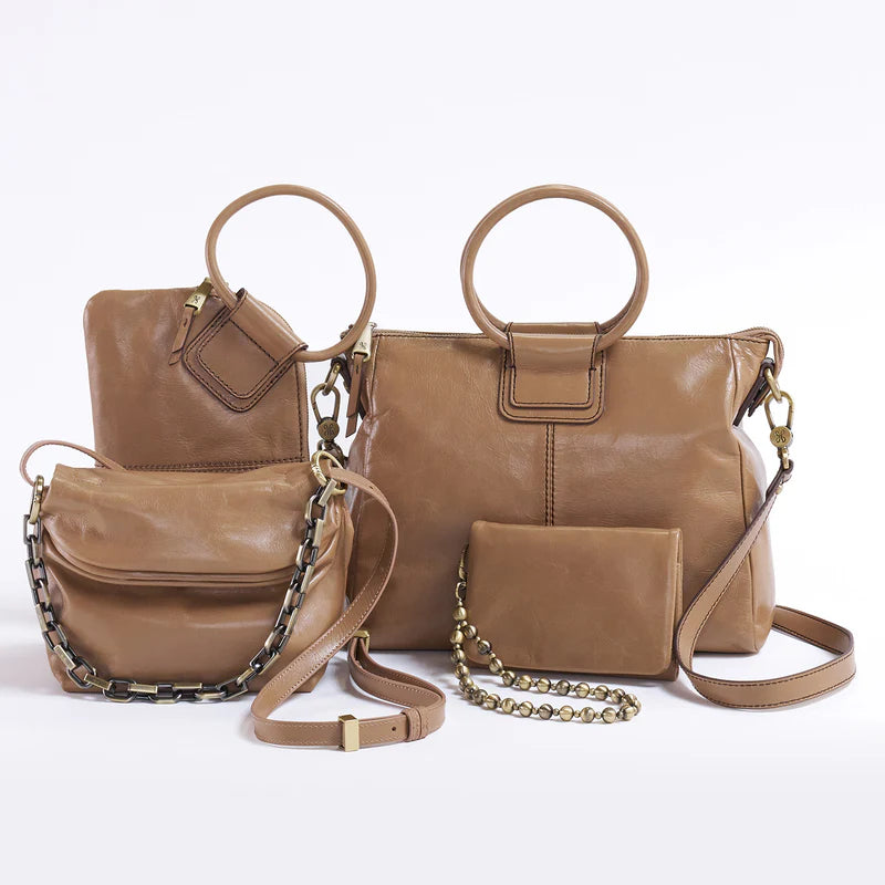 Hobo Sheila Medium Satchel Bags in Polished Leather