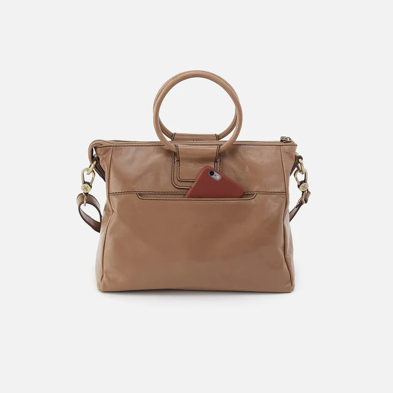 Hobo Sheila Medium Satchel Bags in Polished Leather