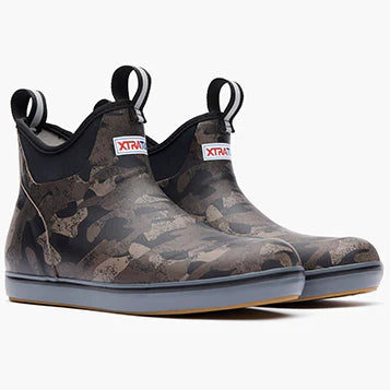 Xtratuf Women's 6 in Black Camo Ankle Deck Boot