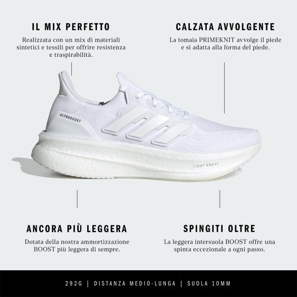 adidas Ultraboost 5 Running Shoes - White/White/White - 6 adidas Ultraboost 5 Running Shoes - White/White/White - 6