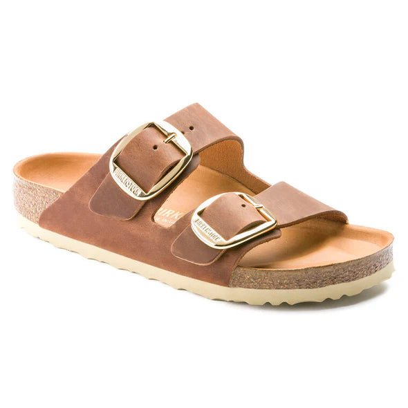 Birkenstock Women's Arizona Big Buckle Natural Leather Oiled Sandals | Hiline Sport