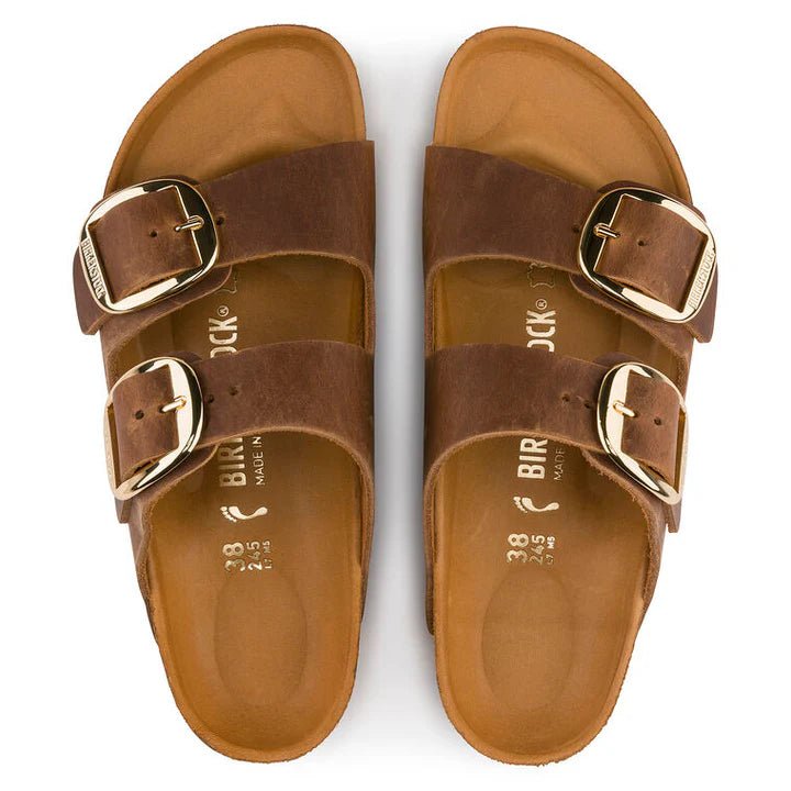 Birkenstock Women's Arizona Big Buckle Natural Leather Oiled Sandals | Hiline Sport