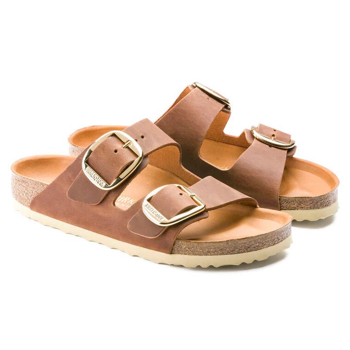 Birkenstock Women's Arizona Big Buckle Natural Leather Oiled Sandals | Hiline Sport