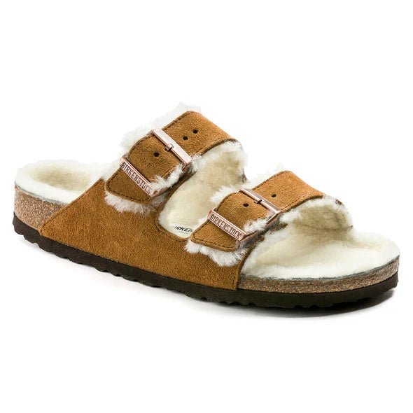 Birkenstock Women's Arizona Shearling Suede Leather Sandal | Hiline Sport