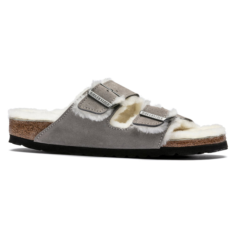 Birkenstock Women's Arizona Shearling Suede Leather Sandal | Hiline Sport