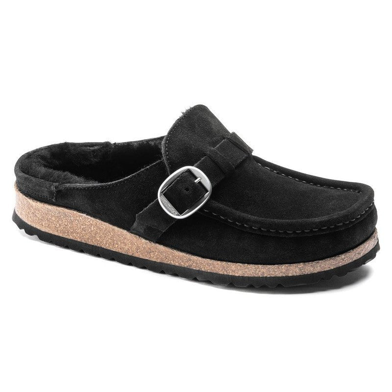 Birkenstock Women's Buckley Shearling Suede Leather Sandal | Hiline Sport