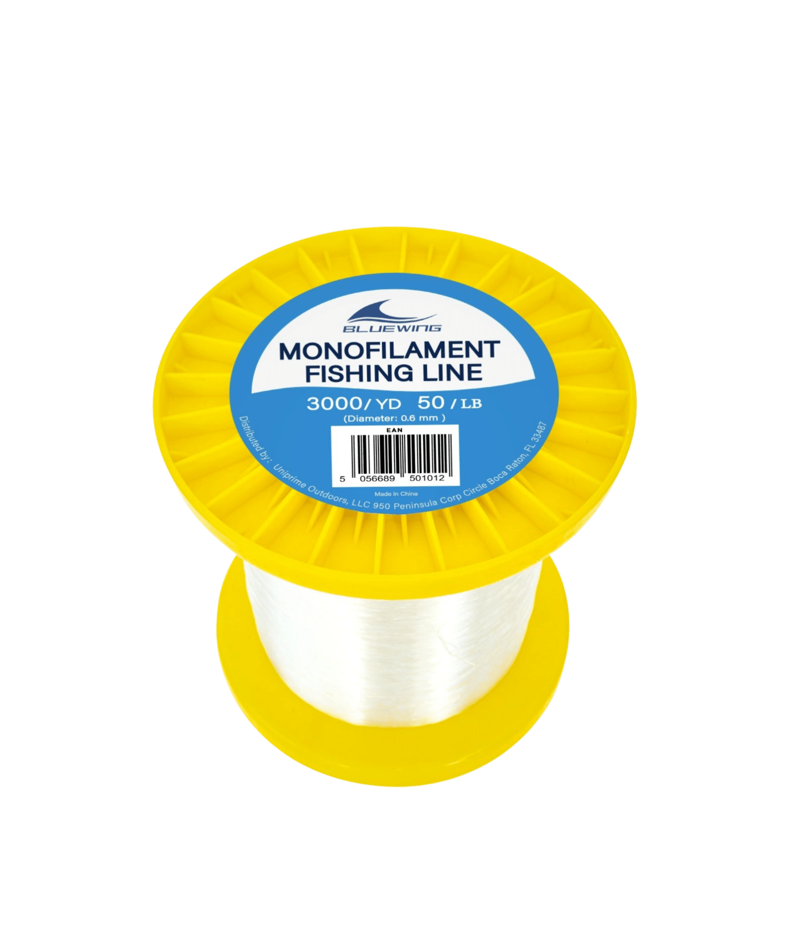 Bluewing Monofilament Fishing Line Dia.0.6mm*3000YD*50LB - White | Hiline Sport