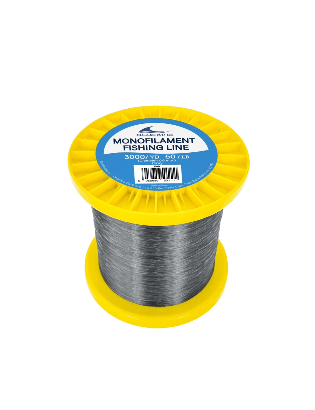 Bluewing Monofilament Fishing Line Dia.0.7mm*3000YD*60LB - Gray | Hiline Sport