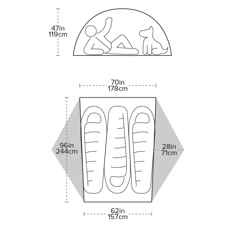 Big Agnes Copper Spur HV UL3 Long Ultralight Tent