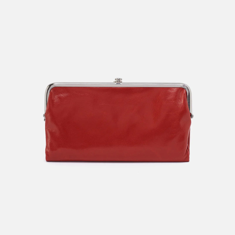 Hobo Lauren In Polished Leather Clutch Wallet | Hiline Sport