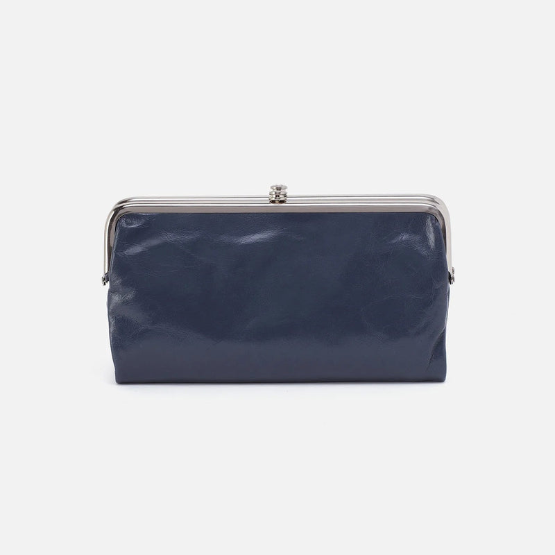 Hobo Lauren In Polished Leather Clutch Wallet | Hiline Sport