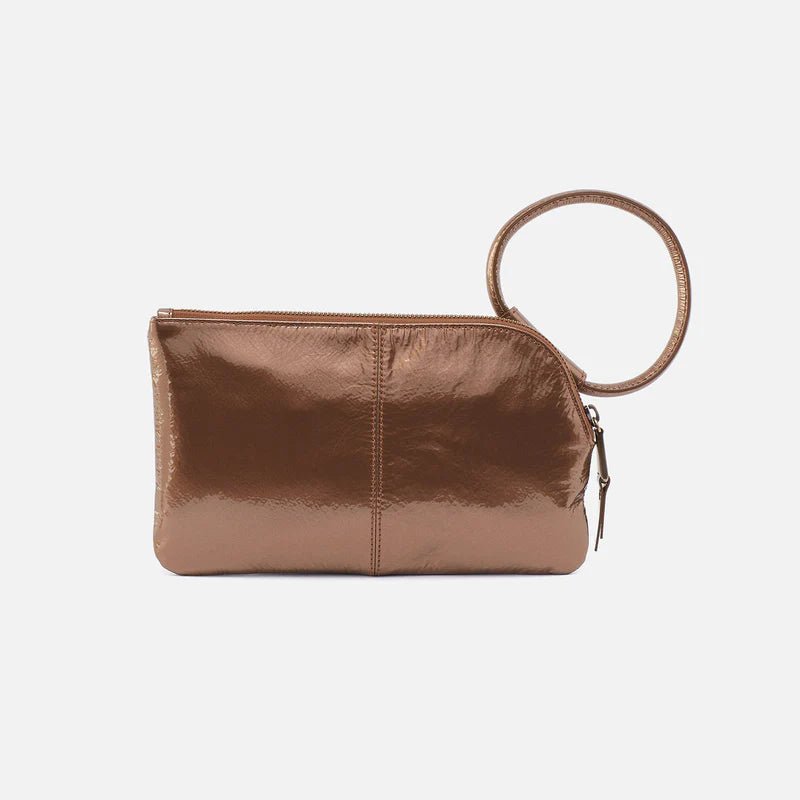 Hobo Sable Polished Leather Clutch Wristlet | Hiline Sport