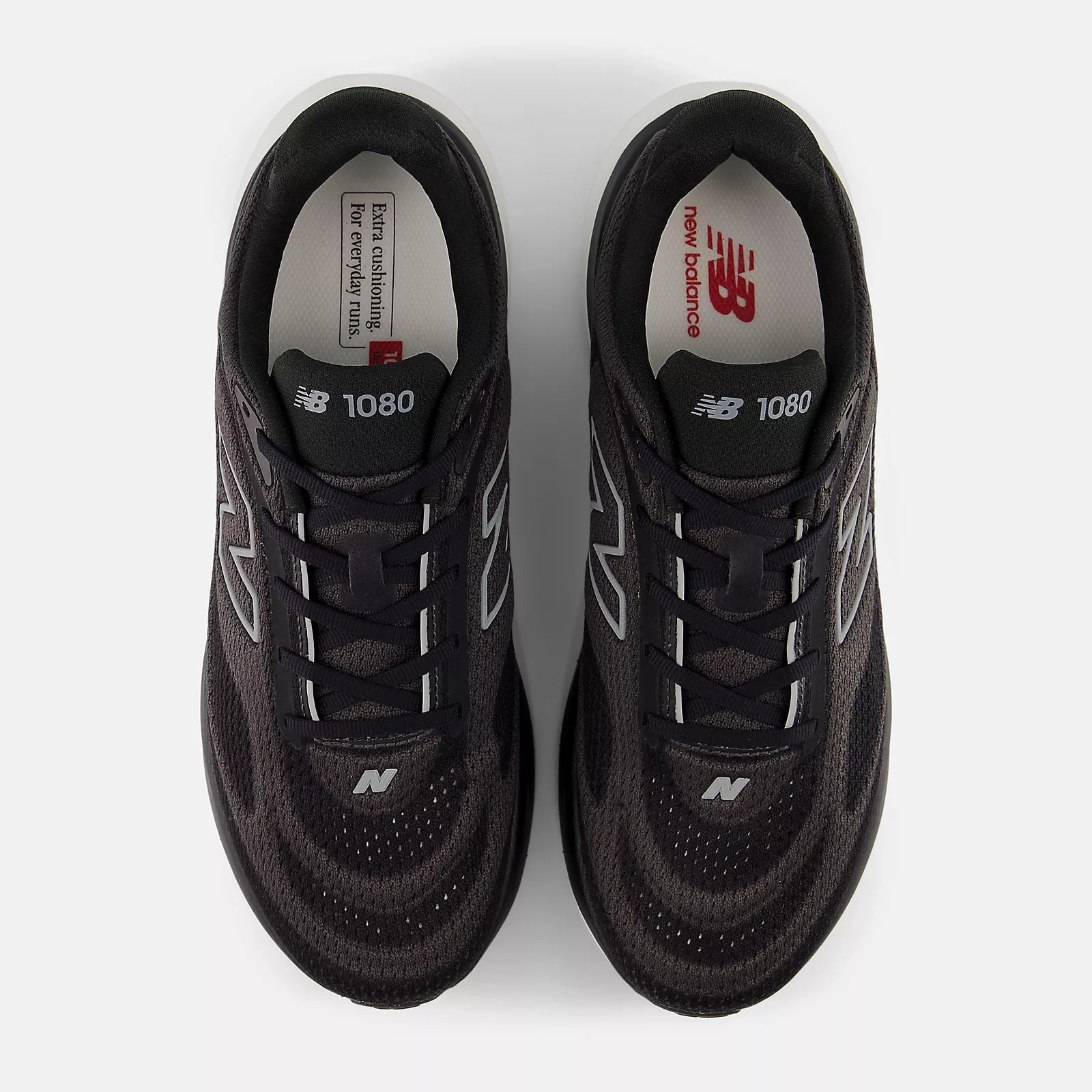 New Balance Men's Fresh Foam X 1080v15 Running Shoe - Black with Slate Grey and Faded Black