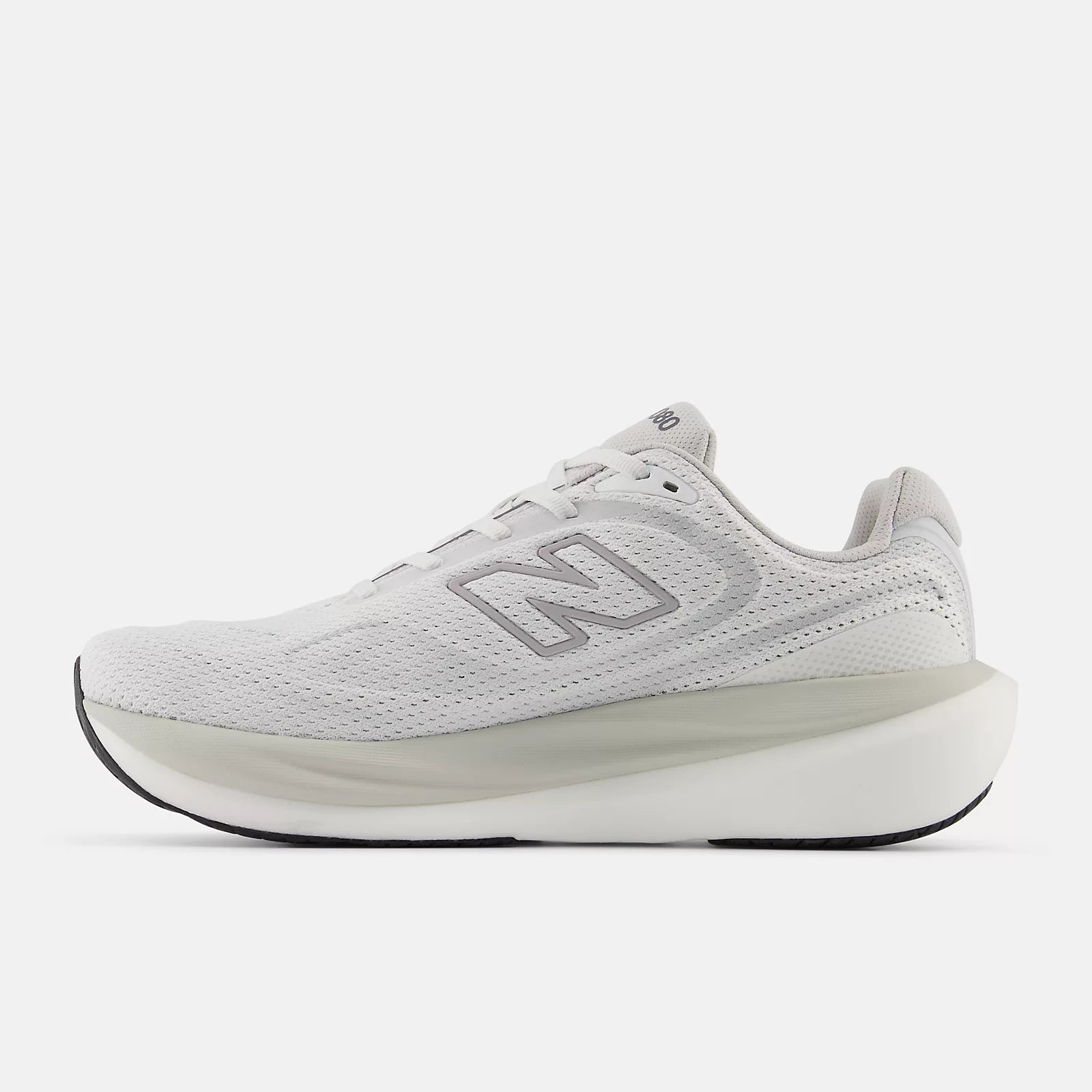 New Balance Men's Fresh Foam X 1080v15 Running Shoe - NB 103 White with Truffle Salt and Grey Matter