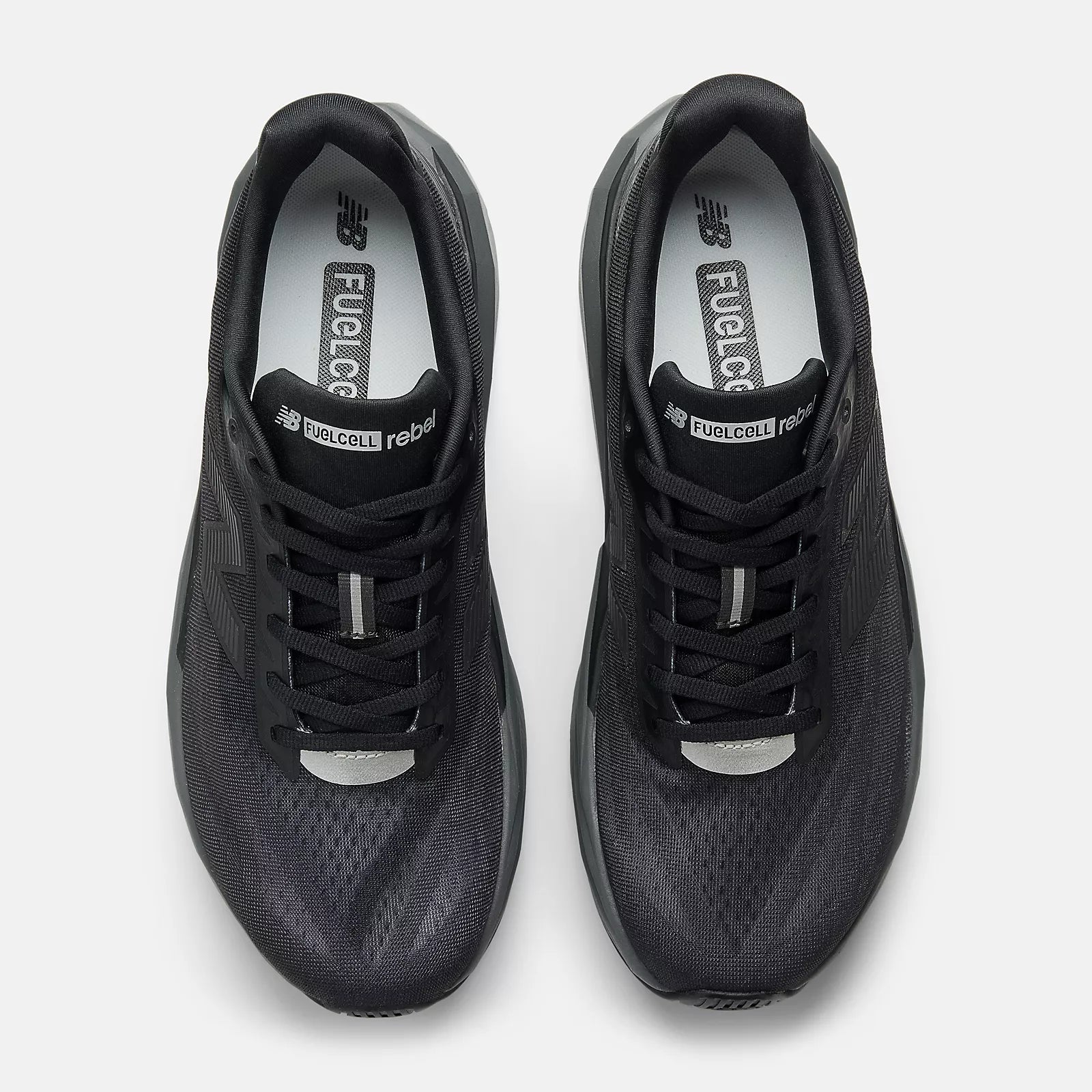 New Balance Men's FuelCell Rebel V5 Running Shoe - Black with Castlerock and Silver Metallic