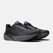 New Balance Men's FuelCell Rebel V5 Running Shoe - Black with Castlerock and Silver Metallic