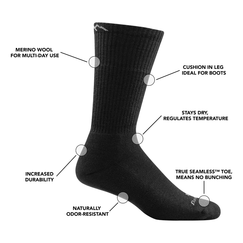 Darn Tough Unisex T4022 Boot Midweight Tactical with Full Cushion Sock