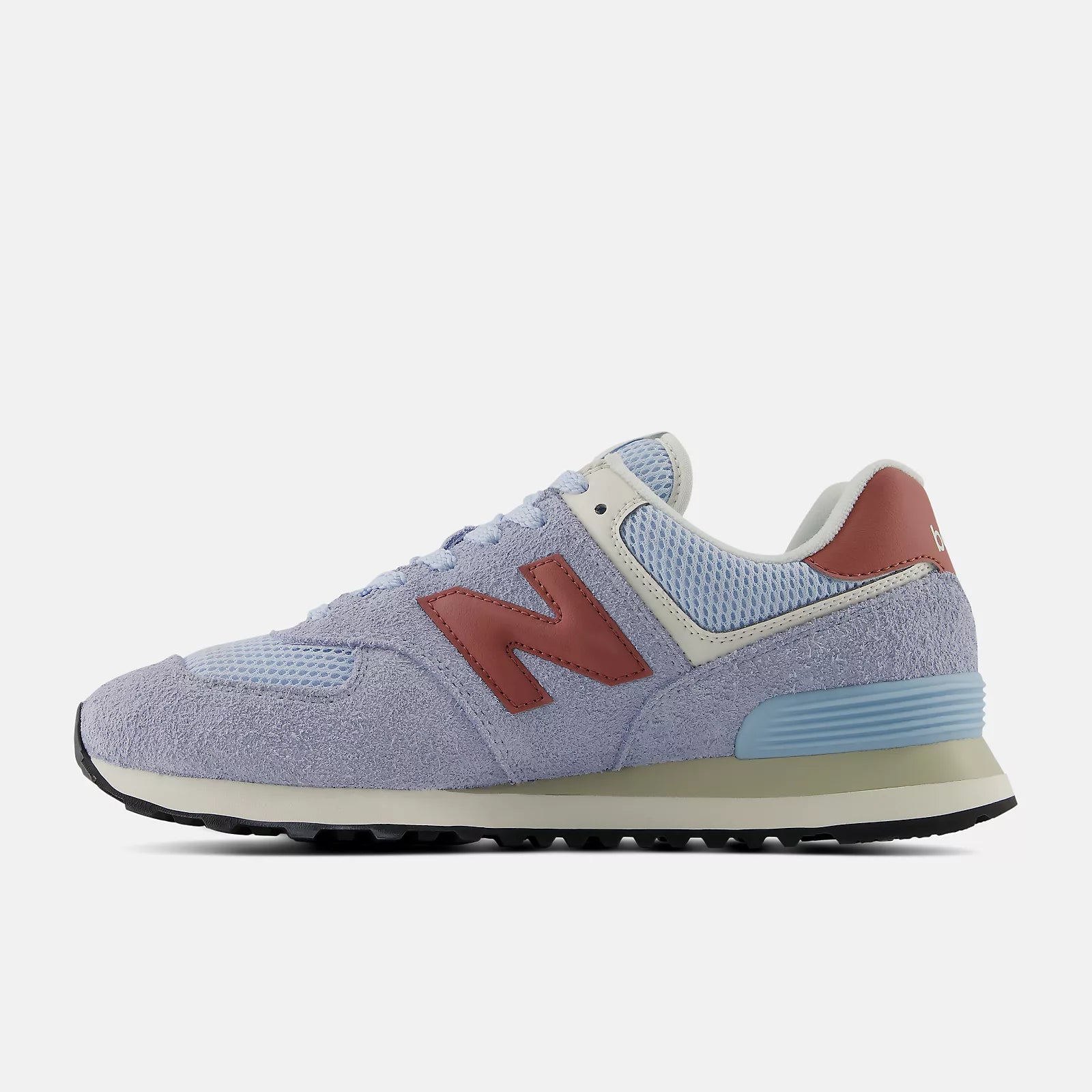 New Balance Unisex 574 Lightweight Sneaker - Oxford Blue with Apricot Orange