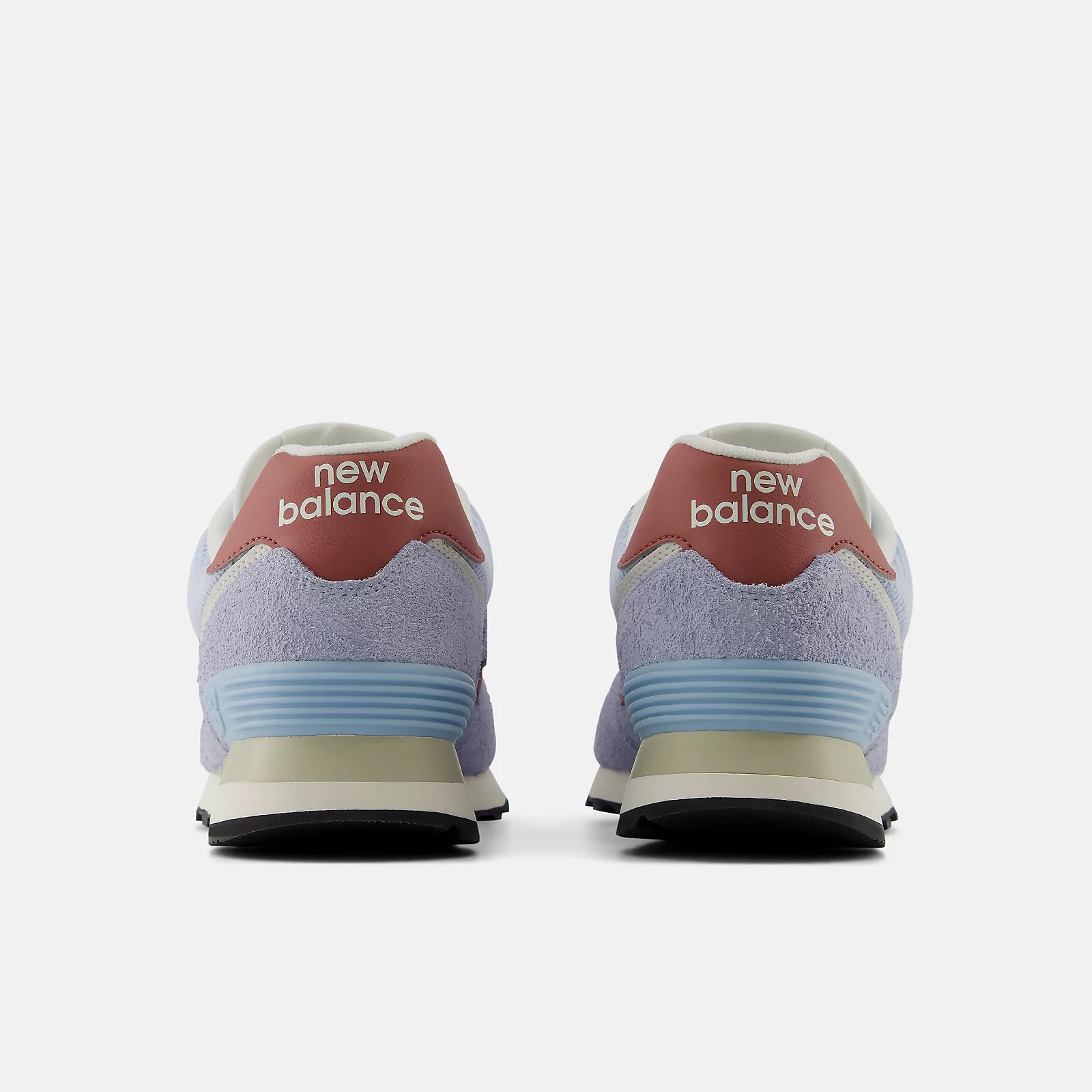 New Balance Unisex 574 Lightweight Sneaker - Oxford Blue with Apricot Orange