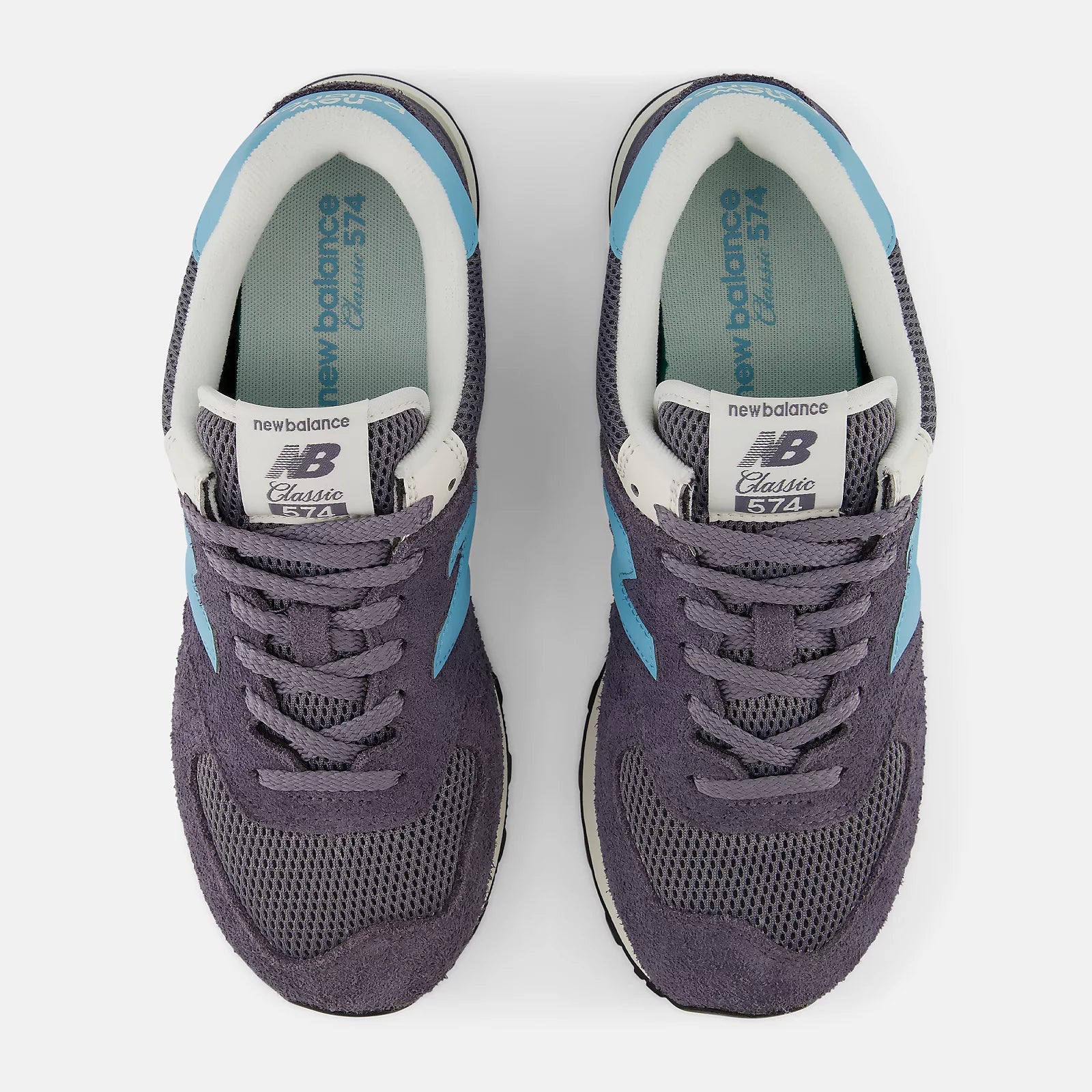 New Balance Unisex 574 Lightweight Sneaker - Neptune Grey with Taffy Blue