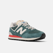 New Balance Unisex 574 V2 Varsity Suede Sneaker - New Spruce / Sea Salt