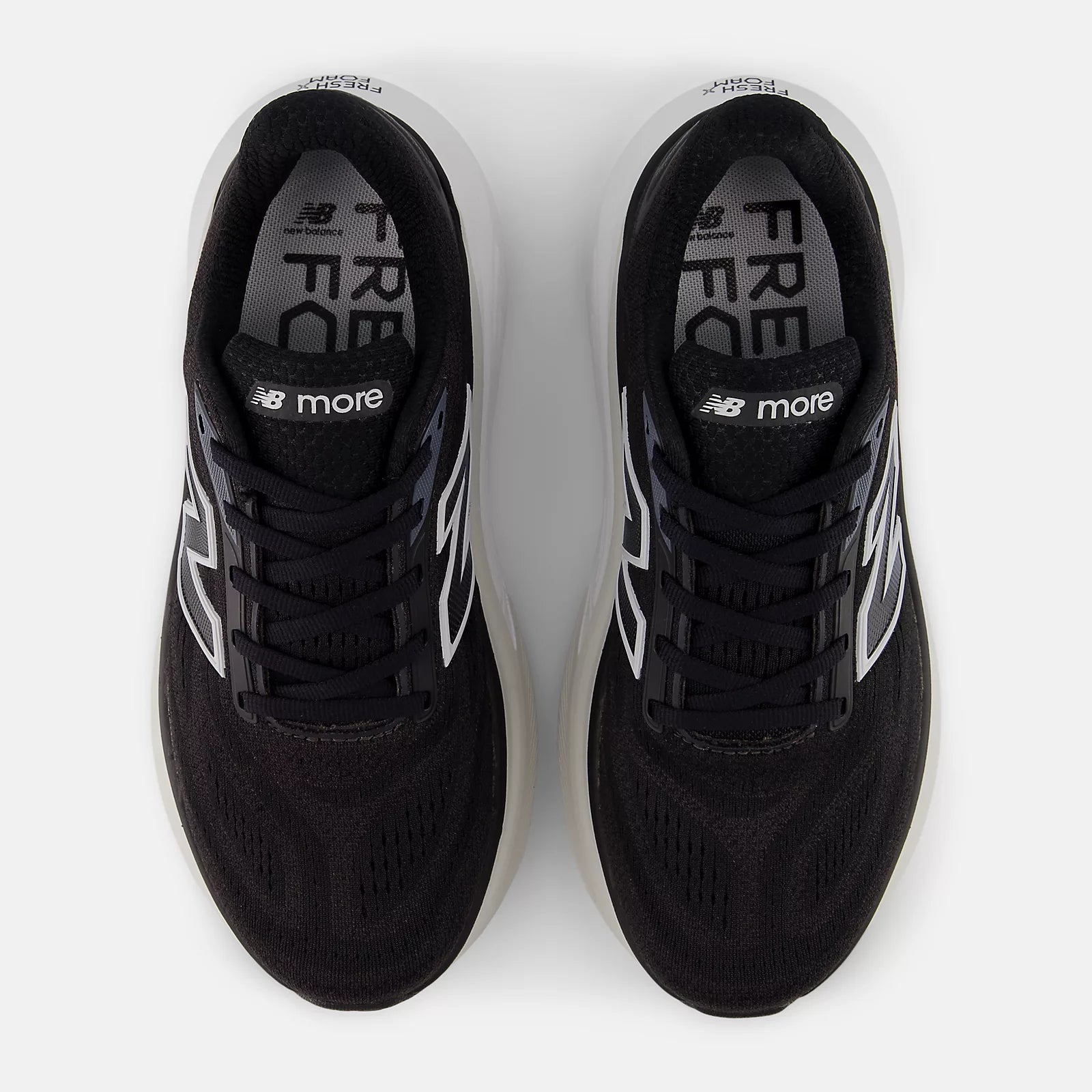New Balance Women's Fresh Foam X More v6 Cushioned Running Shoe - Black with Grey Matter and Castlerock
