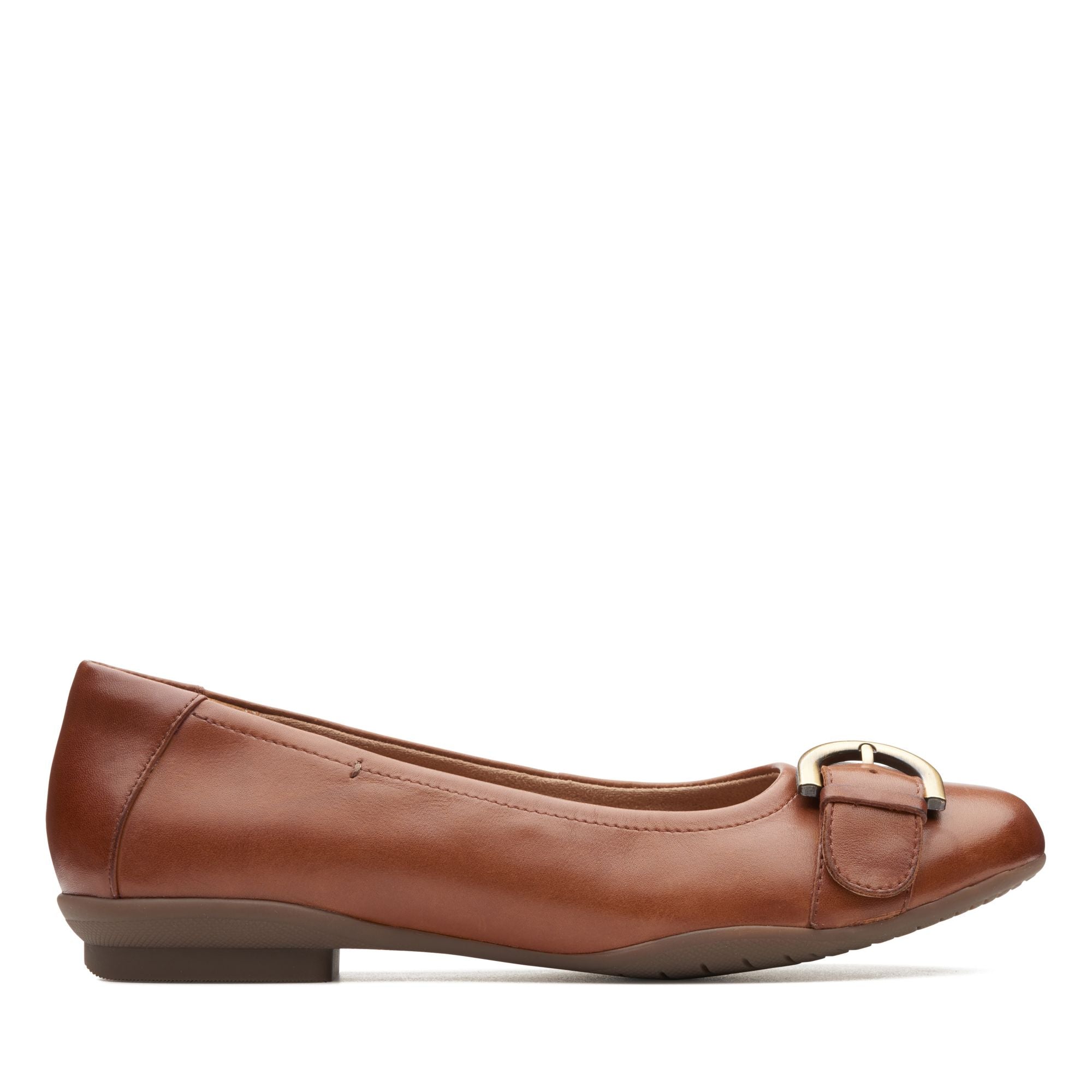 Clarks Women's Neenah Lark Dark Tan Leather - Hiline Sport