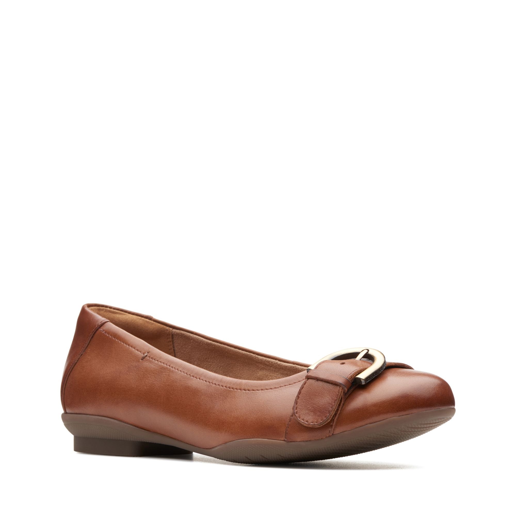 Clarks Women's Neenah Lark Dark Tan Leather - Hiline Sport