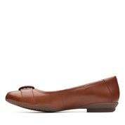 Clarks Women's Neenah Lark Dark Tan Leather - Hiline Sport