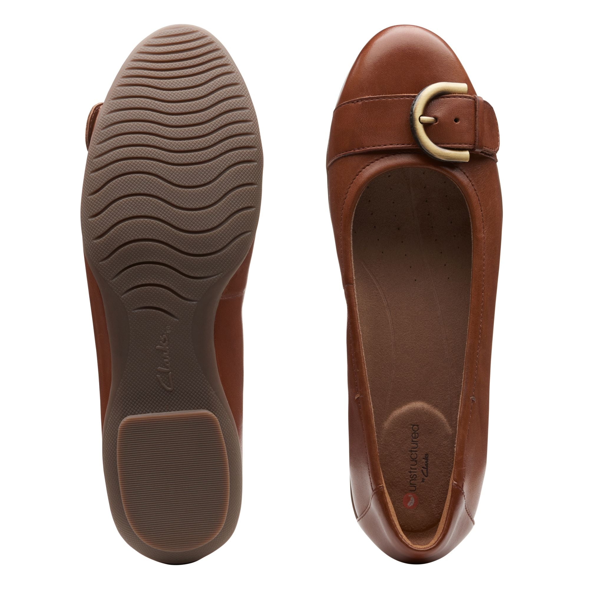 Clarks Women's Neenah Lark Dark Tan Leather - Hiline Sport
