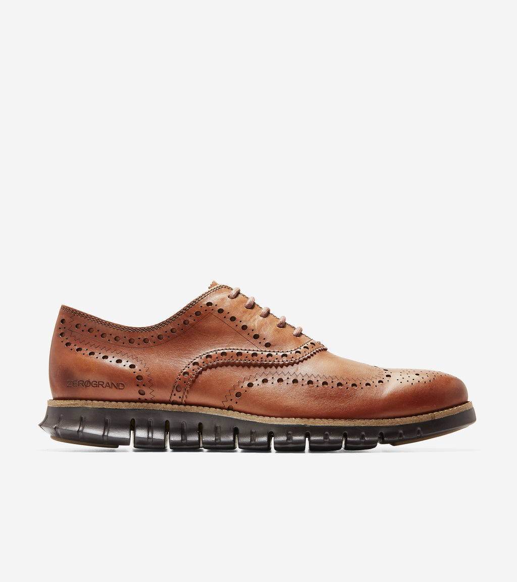 Cole Haan Men's ZERØGRAND Wingtip Oxford British Tan/Java