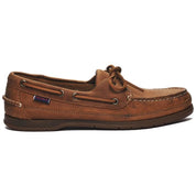 Sebago Men's Schooner Crazy Horse Brown Tan Wide