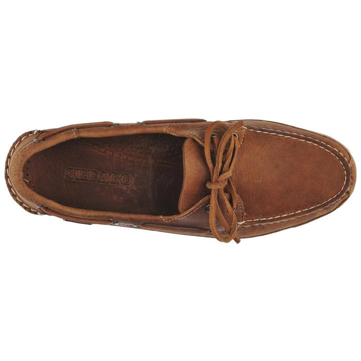 Sebago Men's Schooner Crazy Horse Brown Tan Wide
