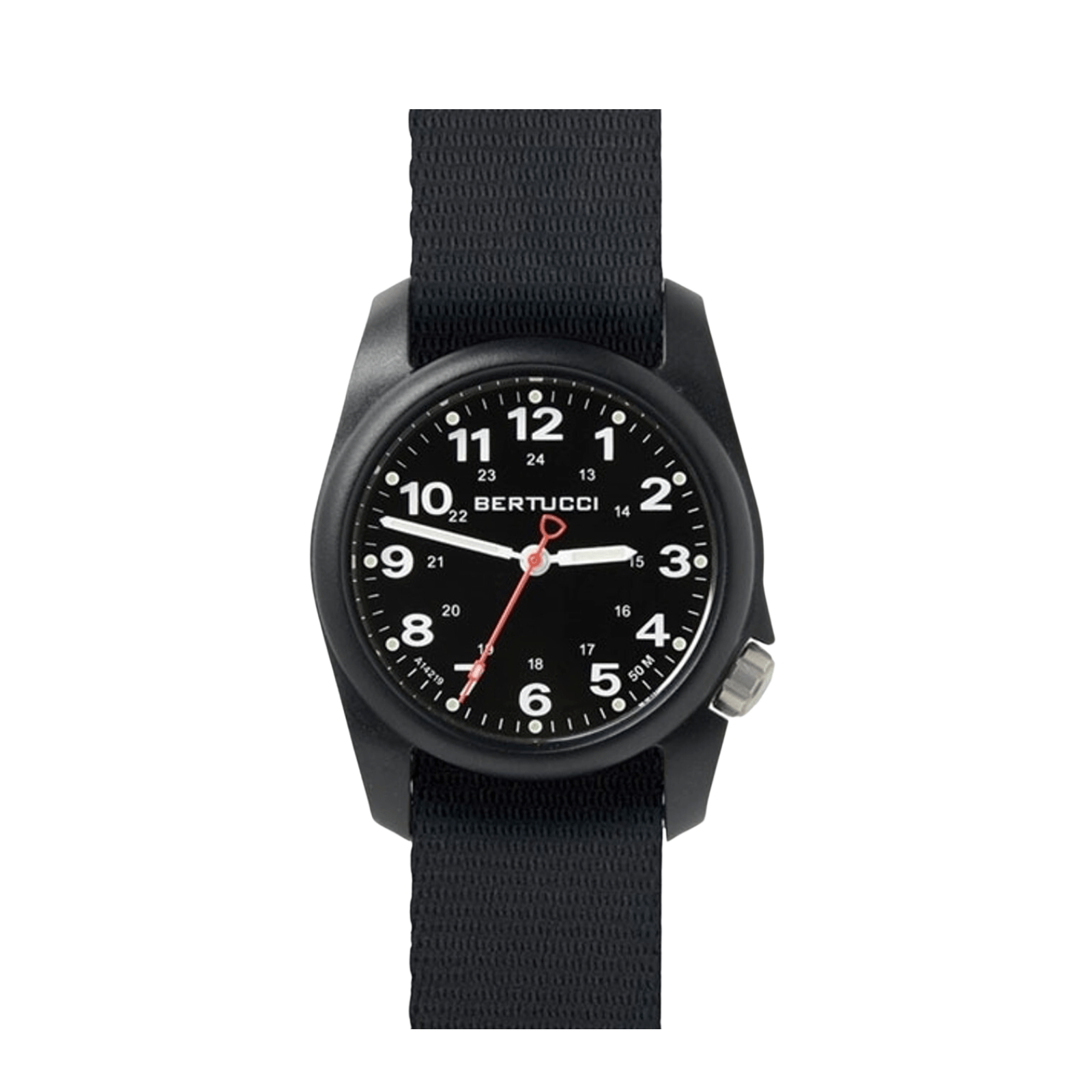 Bertucci A-1R Field Comfort with fiber reinforced polycarbonate Unibody case, Black Nylon Strap Watch - Hiline Sport -