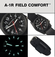 Bertucci A-1R Field Comfort with fiber reinforced polycarbonate Unibody case, Black Nylon Strap Watch - Hiline Sport -
