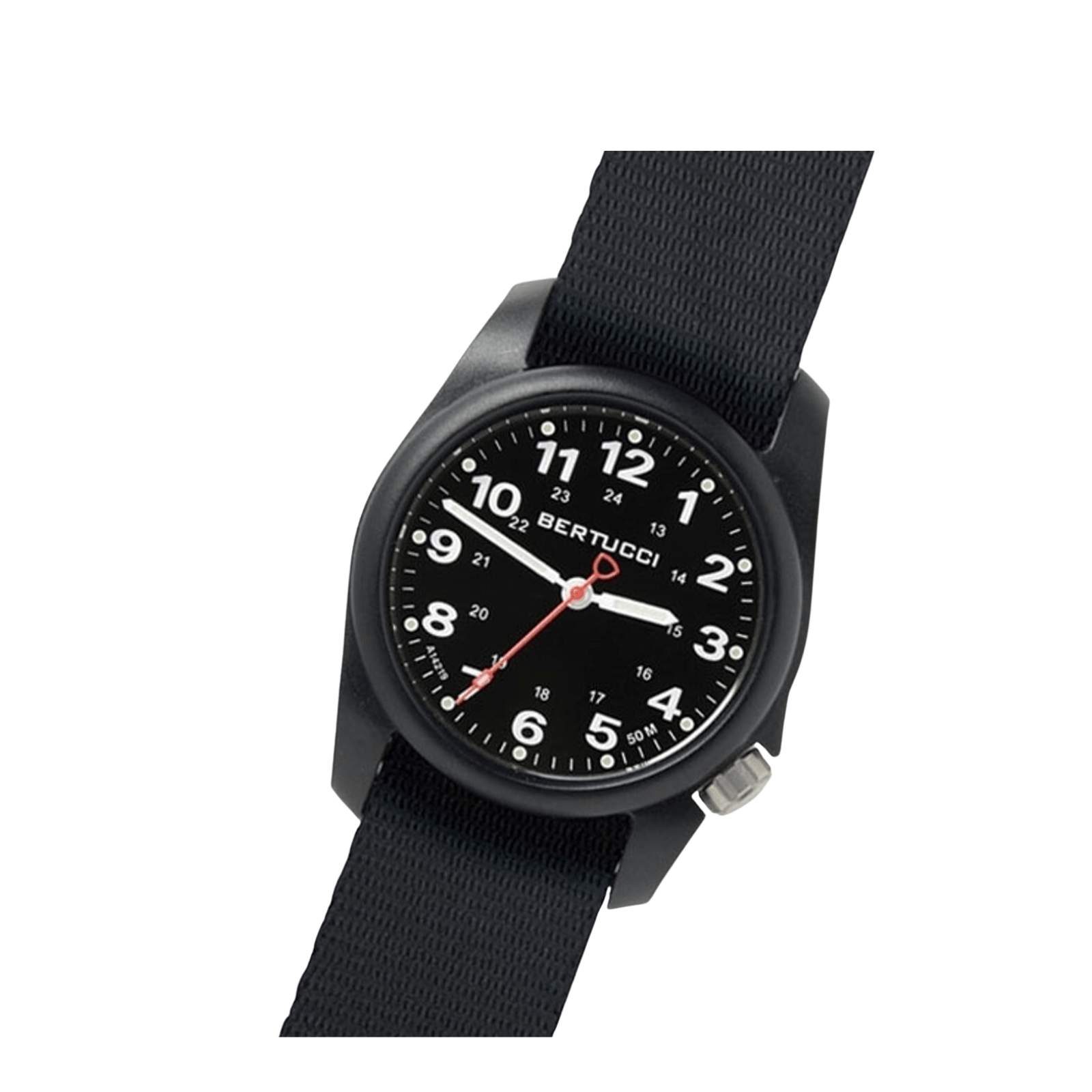 Bertucci A-1R Field Comfort with fiber reinforced polycarbonate Unibody case, Black Nylon Strap Watch - Hiline Sport -
