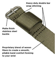 Bertucci A-1R Field Comfort with fiber reinforced polycarbonate Unibody case, Black Nylon Strap Watch - Hiline Sport -