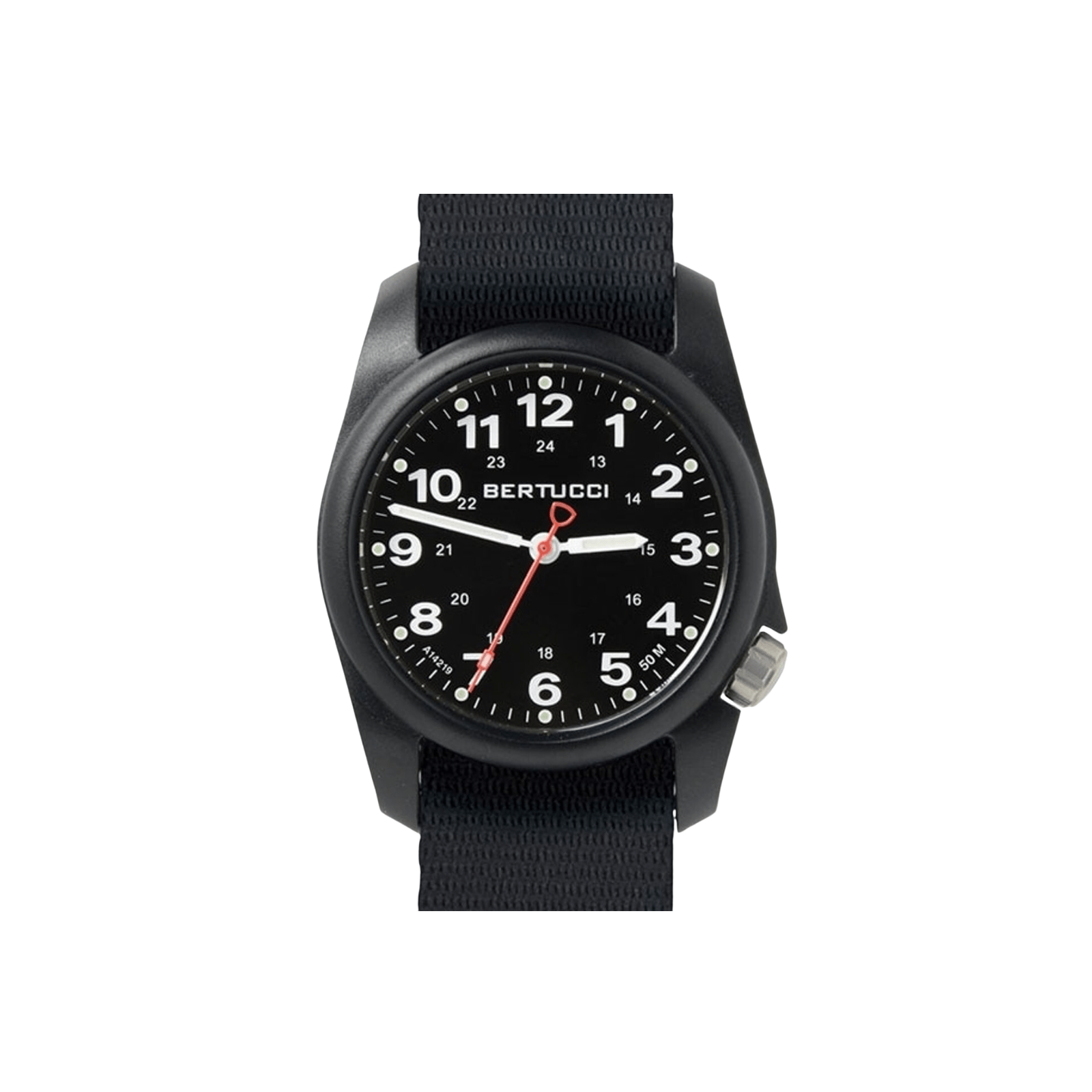 Bertucci A-1R Field Comfort with fiber reinforced polycarbonate Unibody case, Black Nylon Strap Watch - Hiline Sport -