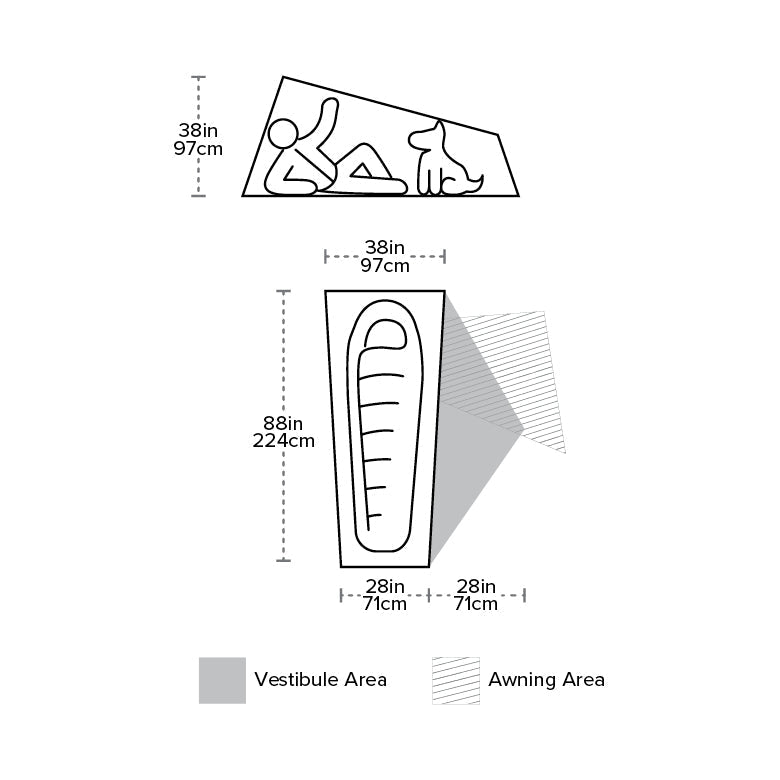 Big Agnes Copper Spur HV UL1 Three Season Free Standing Ultralight Tent | Hiline Sport