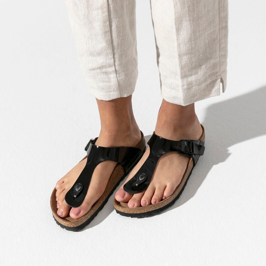 Birkenstock Women's Gizeh Birko-Flor Patent Sandals - Hiline Sport -