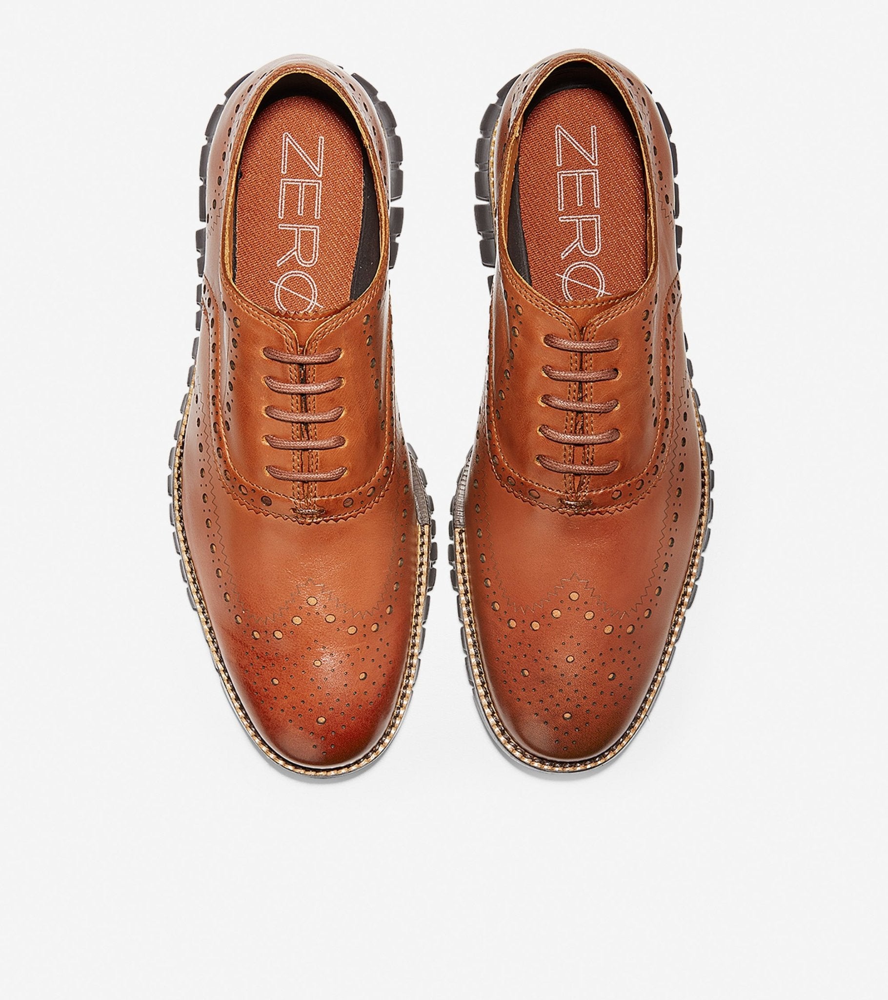 Cole Haan Men's ZERØGRAND Wingtip Oxford British Tan/Java | Hiline Sport