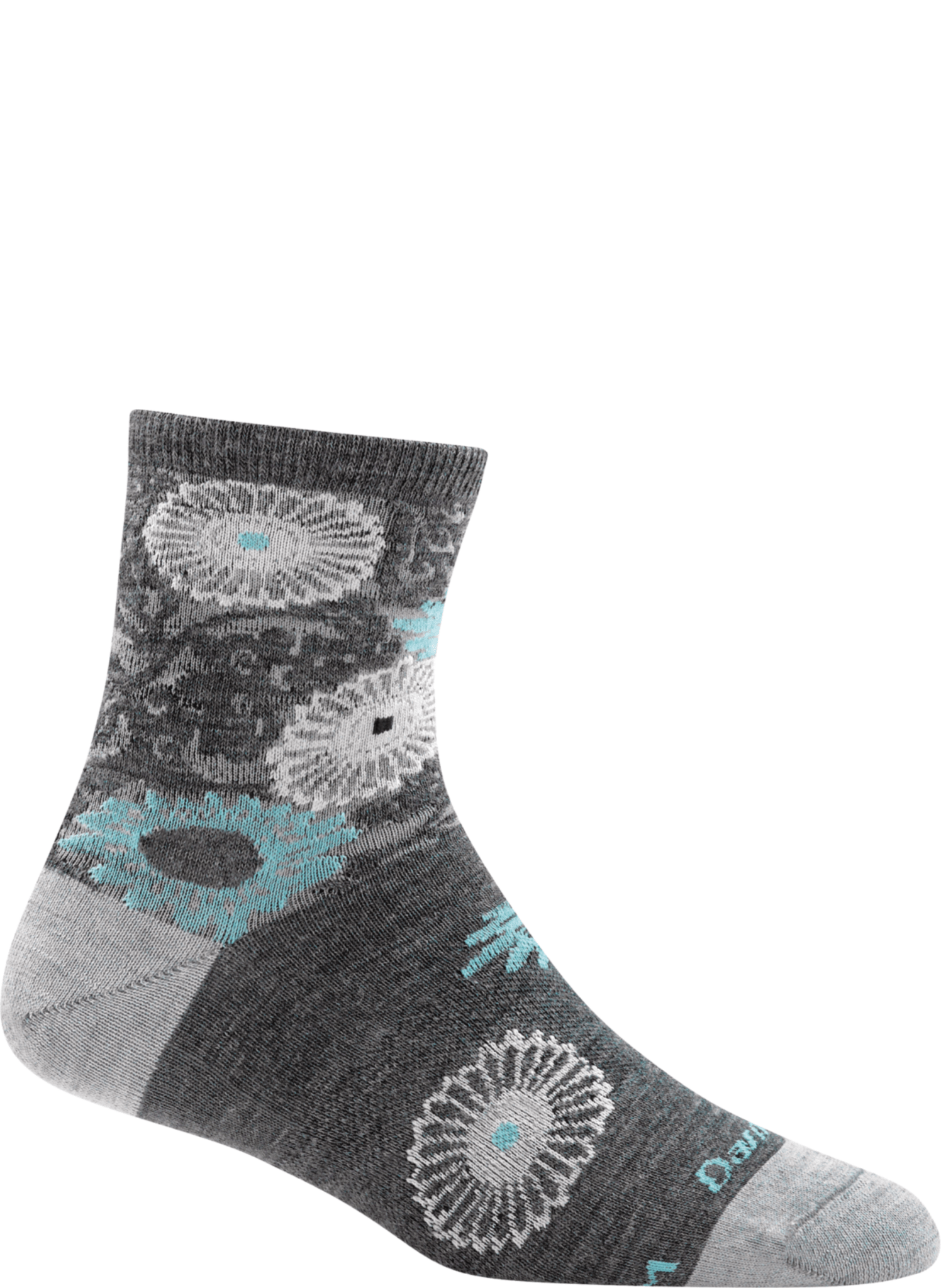 Darn Tough Women's Floral Shorty Light Socks - Hiline Sport -