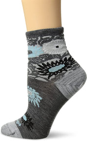 Darn Tough Women's Floral Shorty Light Socks - Hiline Sport -