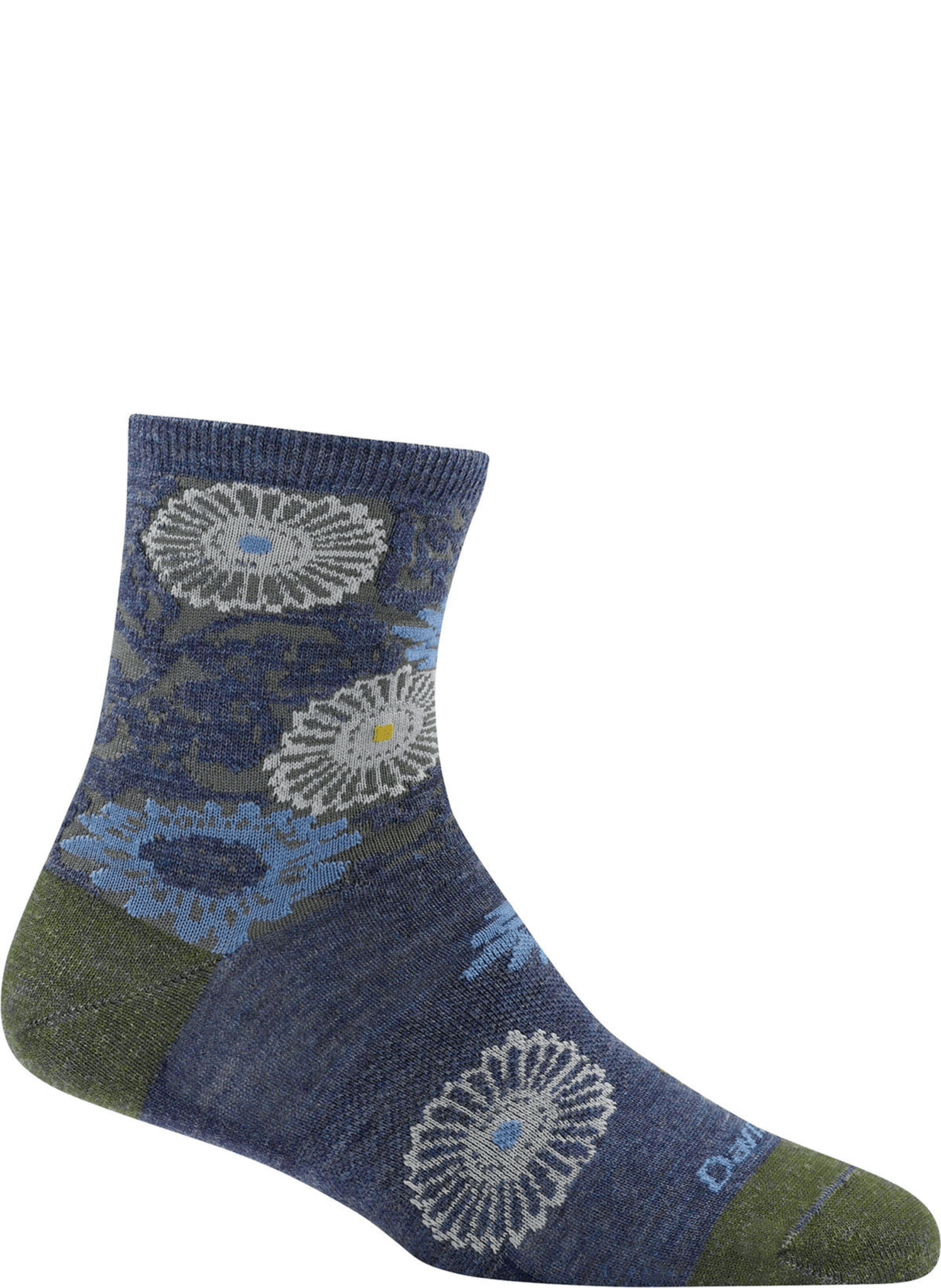 Darn Tough Women's Floral Shorty Light Socks - Hiline Sport -