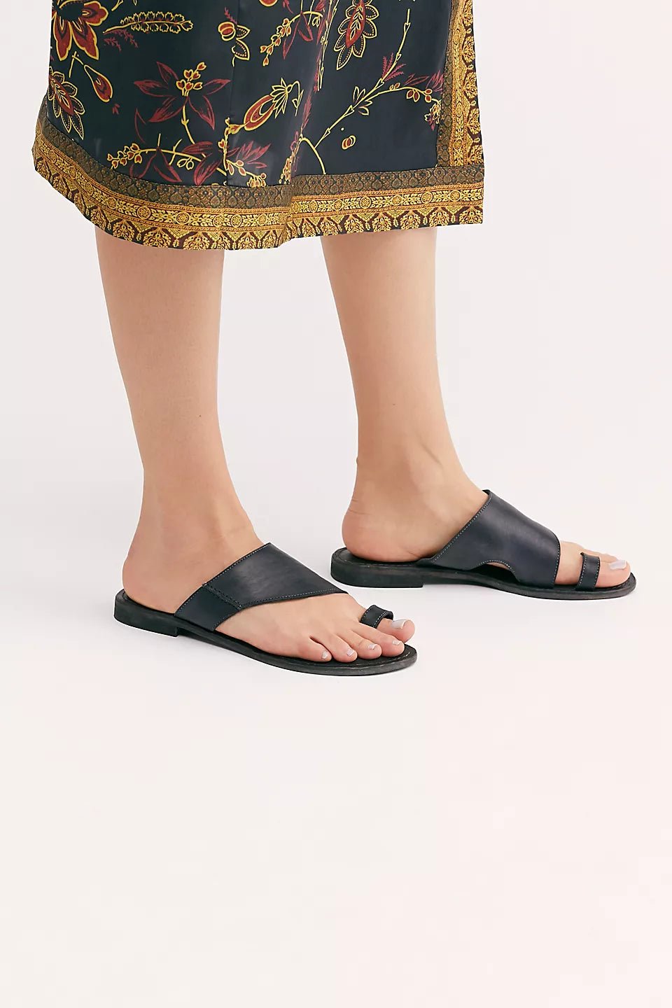 Free People Women's Sant Antoni Slide Leather Sandal - Hiline Sport -