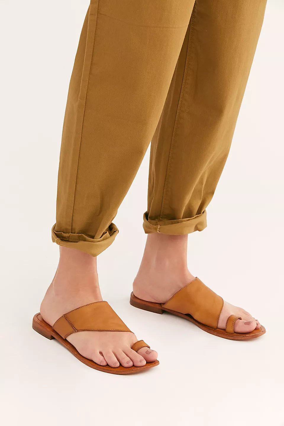 Free People Women's Sant Antoni Slide Leather Sandal - Hiline Sport -