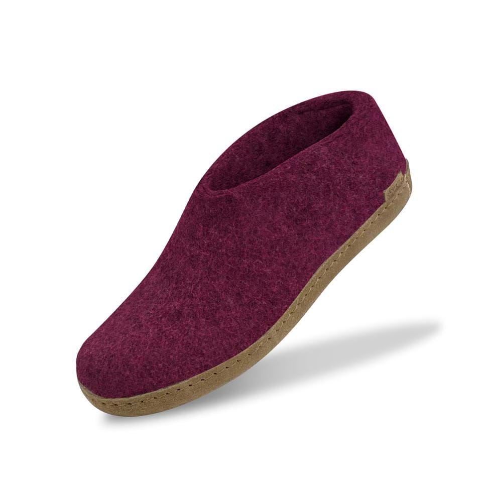 Glerups Unisex Natural Wool with Leather Sole Shoe - Hiline Sport -