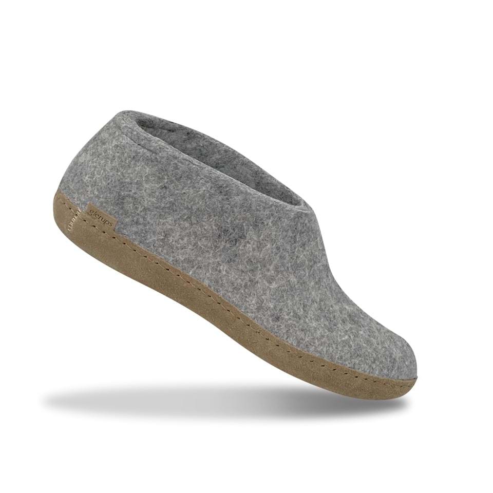 Glerups Unisex Natural Wool with Leather Sole Shoe - Hiline Sport -