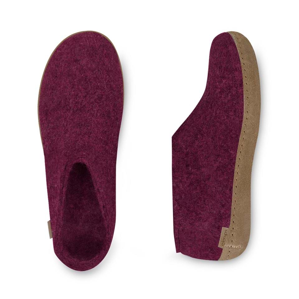 Glerups Unisex Natural Wool with Leather Sole Shoe - Hiline Sport -